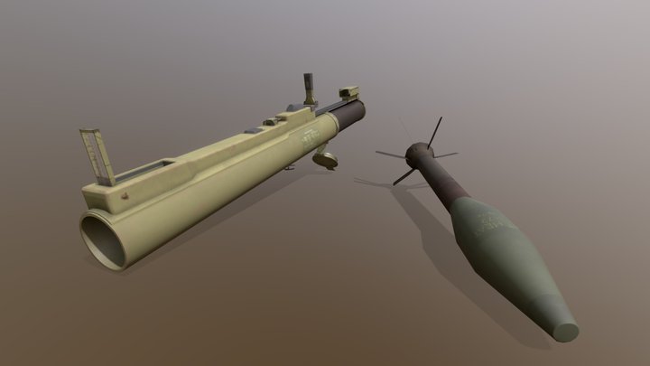 M72 LAW Rocket Launcher 3D Model