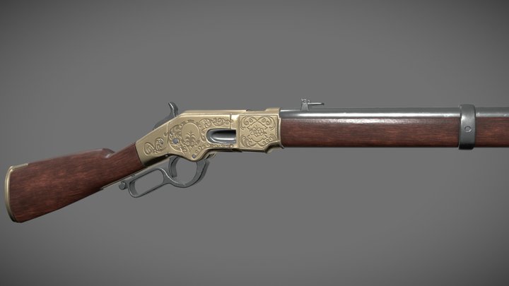 Carabine - Winchester 1866 3D Model