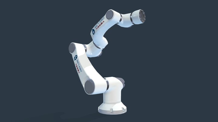 6 Axis Industrial Robot Arm 3D Model