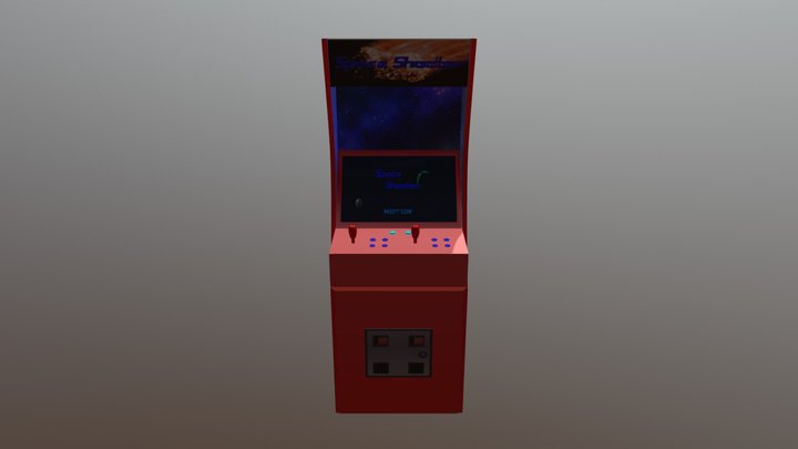 Space Shooter Arcade Machine 3D Model