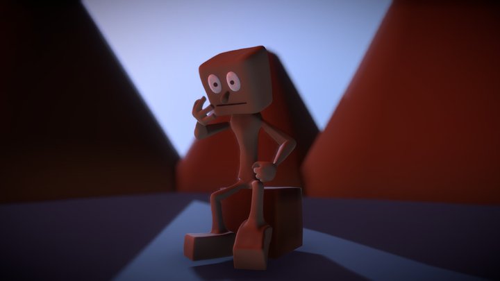 Act of Contemplation from a Living Being 3D Model