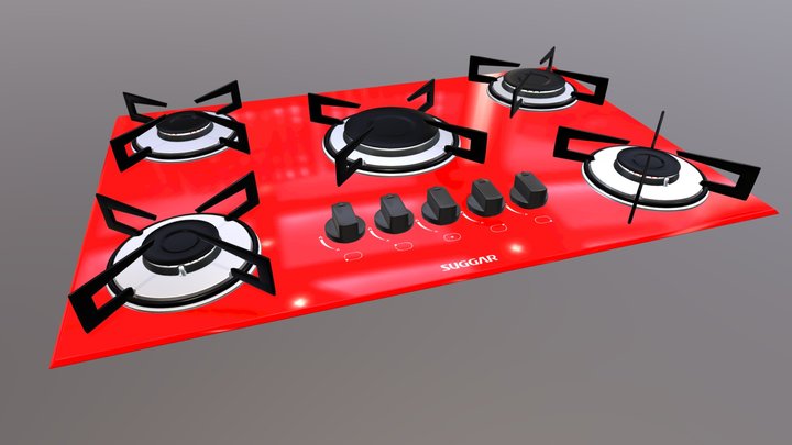 Cooktop Suggar 5 Burners 3D Model