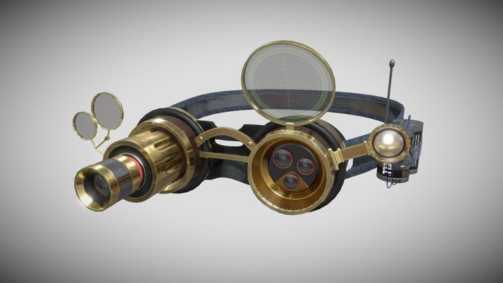 SteamPunk Goggle 3D Model