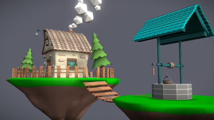 Cartoon House 3D Model