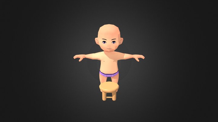 LowPoly_Character_Rigged by Feru 3D Model