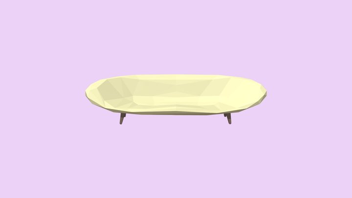 Low Poly Couch 3D Model