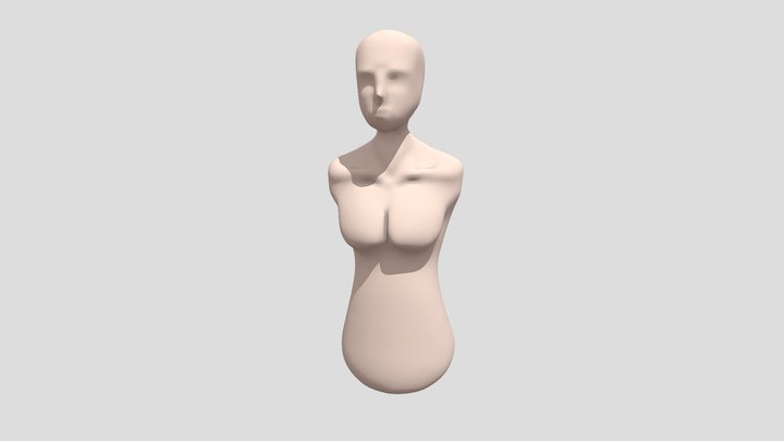 Female Body Study First Attempt 3D Model