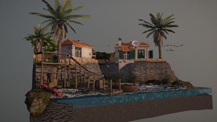 DAE Diorama - By The Ocean 3D Model