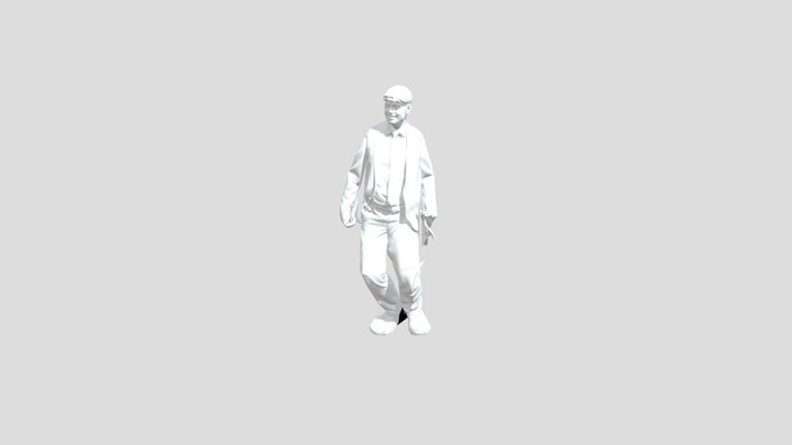 Walking With Shopping Bag 3D Model