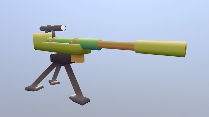 Sniper Turret lvl 2 3D Model