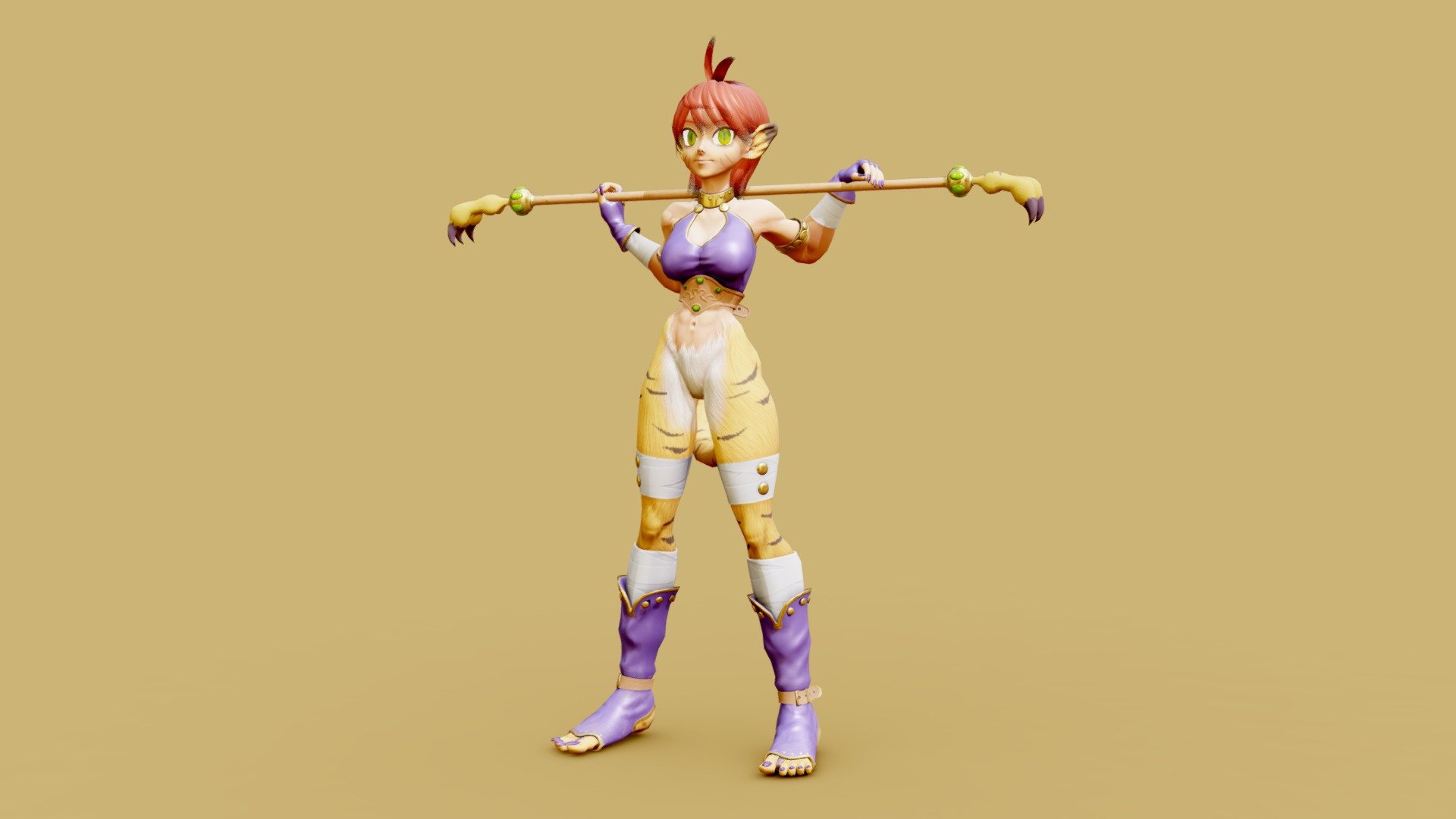 Katt (Breath of Fire 2) - 3D model by jeremyyysan (@jeremyyysan) [3ed4e49]