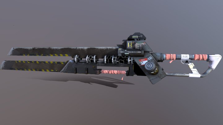 Sci fi sword - Railgun 3D Model