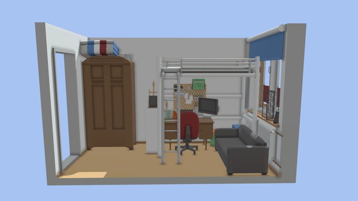 Bedroom portofolio 3D Model