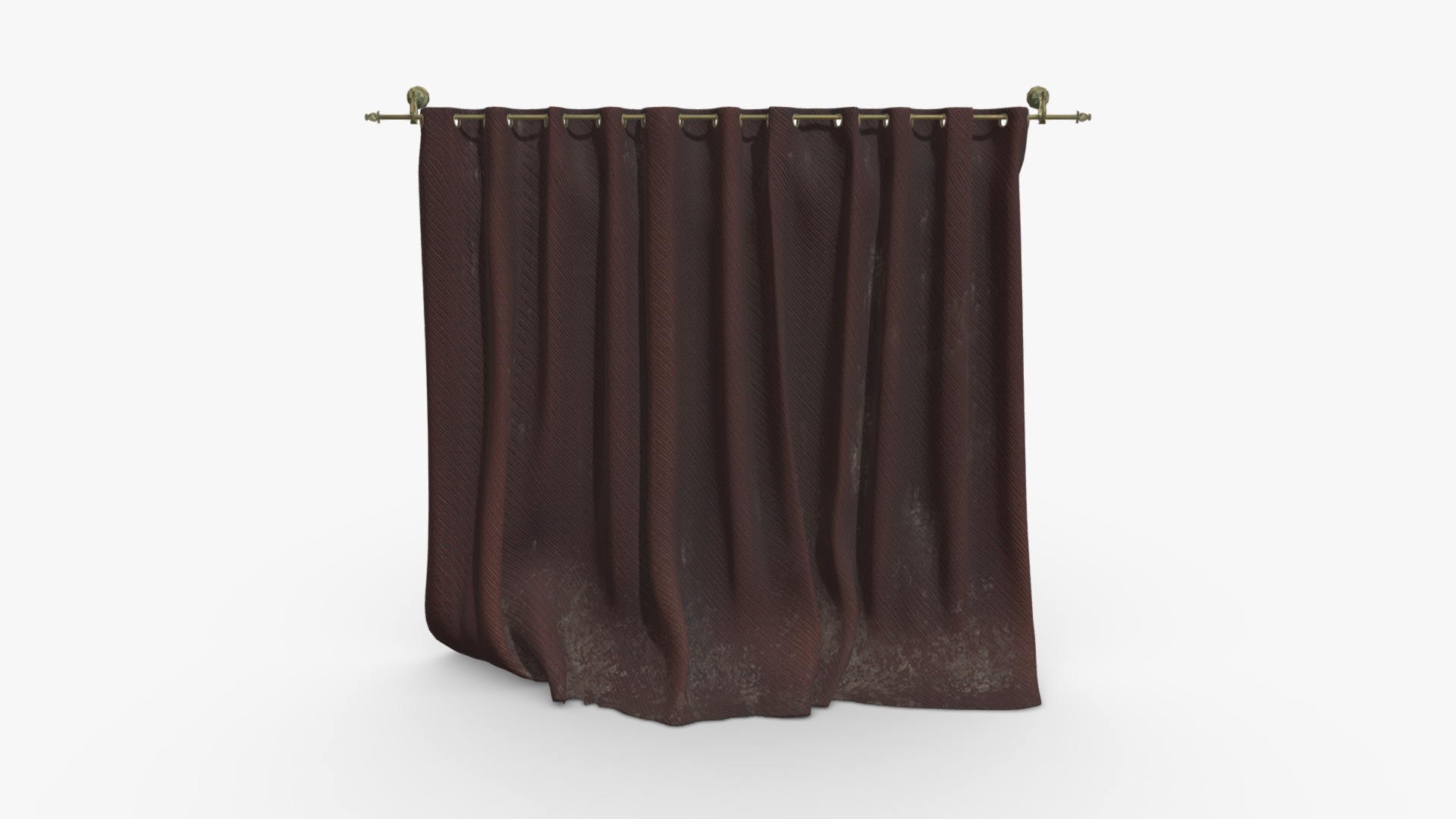 3D model Ivy Ornamental Curtains - This is a 3D model of the Ivy Ornamental Curtains. The 3D model is about a row of black books.