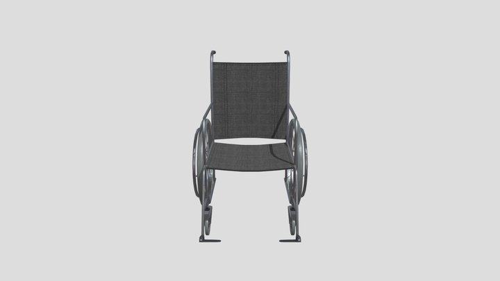 Wheelchair (Rigged) 3D Model