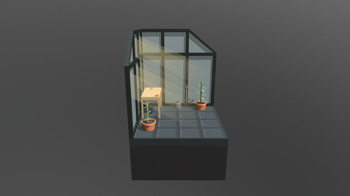 Greenhouse Diorama 3D Model