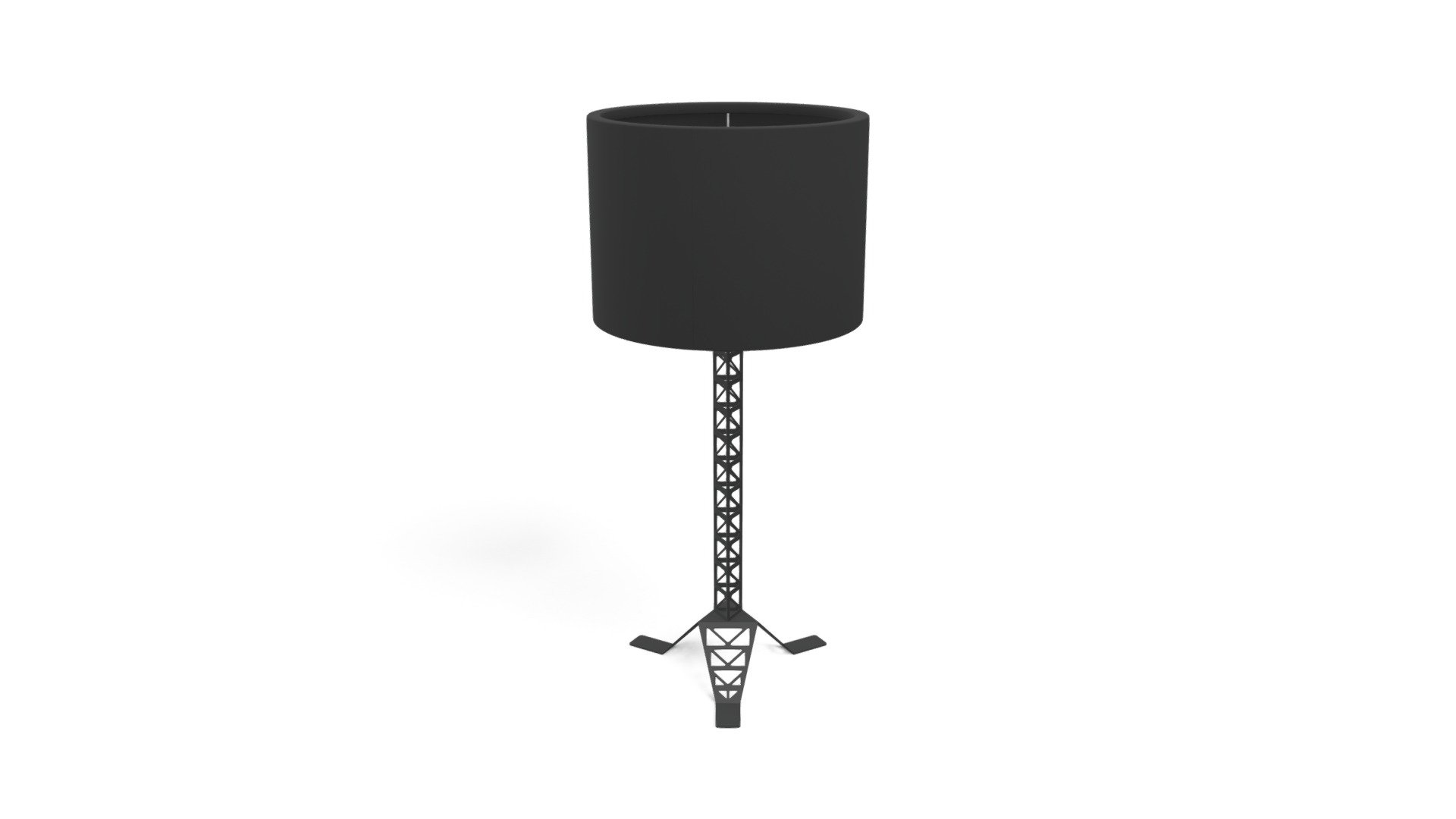 Milau Tall Console Lamp, Matt Black