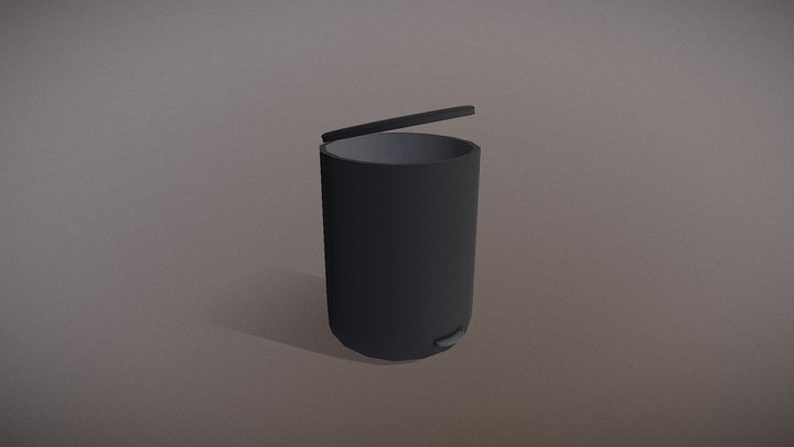 Lowpoly Trash Bin – Free 3D Model STL