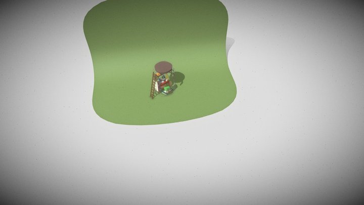 Glass Diorama Desk 3D Model