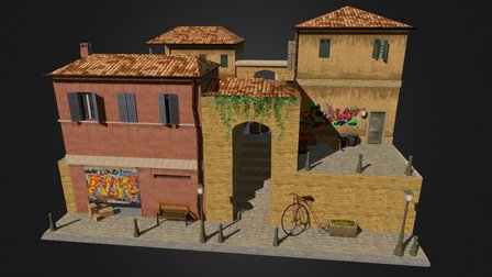 City Scene Aups 3D Model