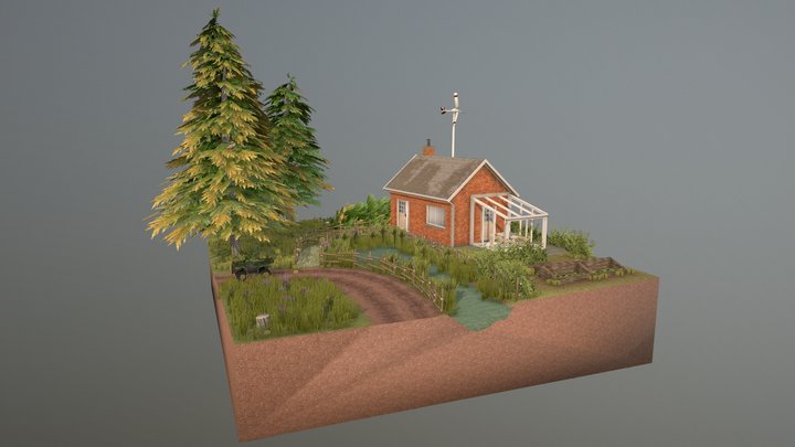 DAE Diorama retake – Small farm 3D Model