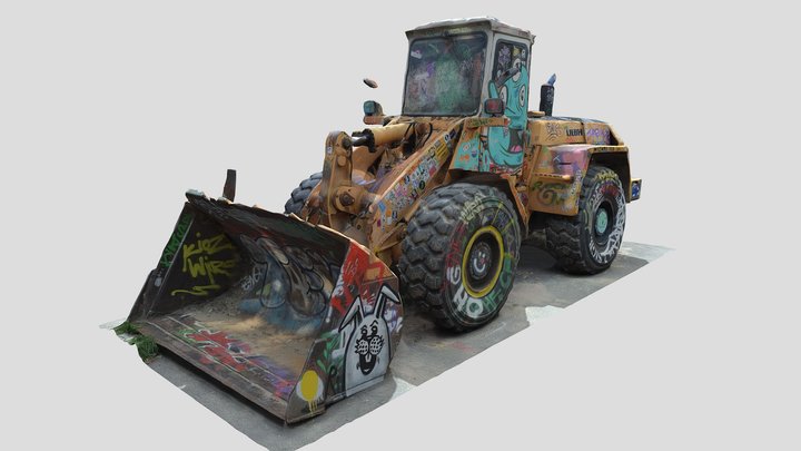 Abandoned bulldozer 3D Model