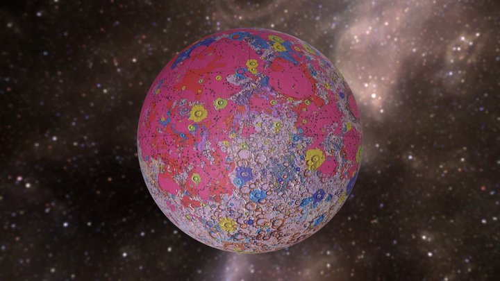 Geology of the Moon 3D Model