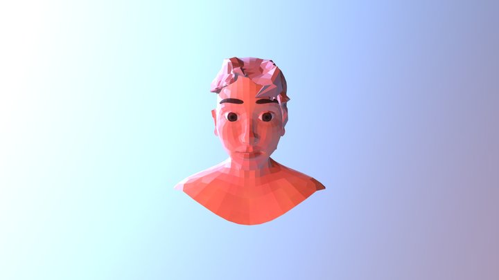 Character Head Bust 3D Model