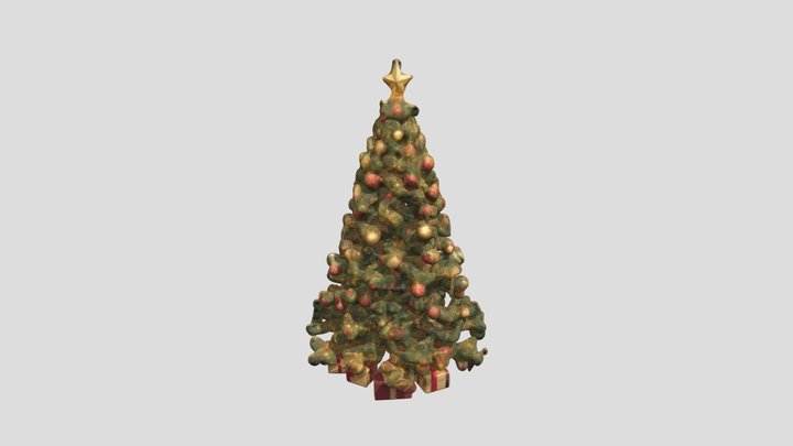 A tall, lush evergreen Christmas tree 3D Model