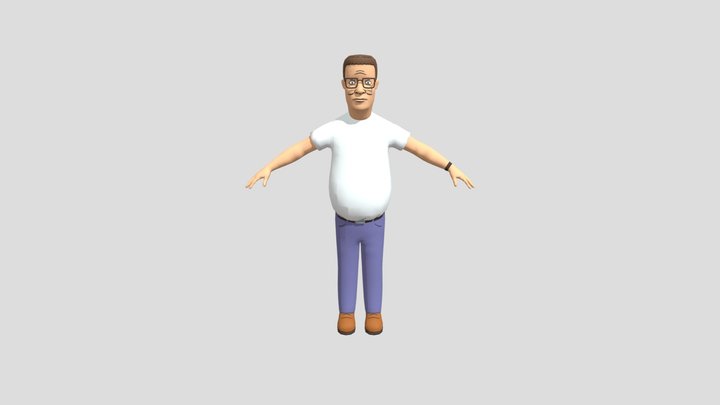 Mobile - Warped Kart Racers - Hank Hill 3D Model