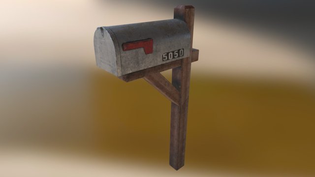 Weathered Mailbox 3D Model