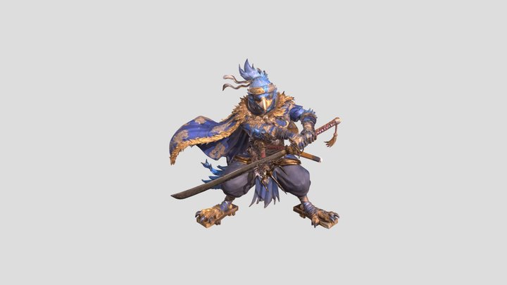 Samurai Avian Warrior 3D Model