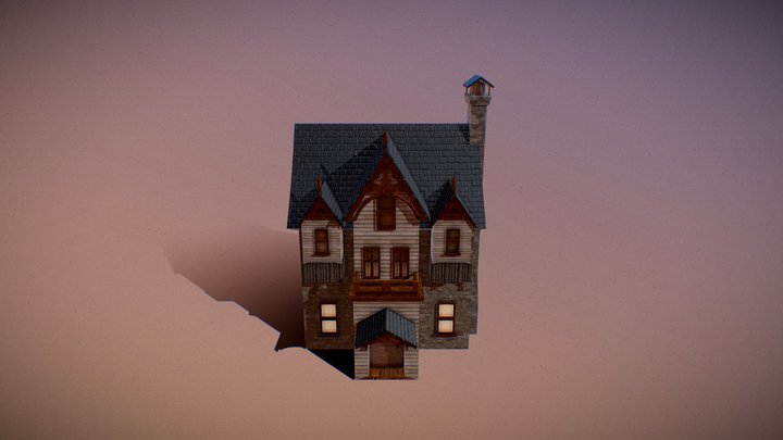 Gothic Victorian Single Detached House 3D Model