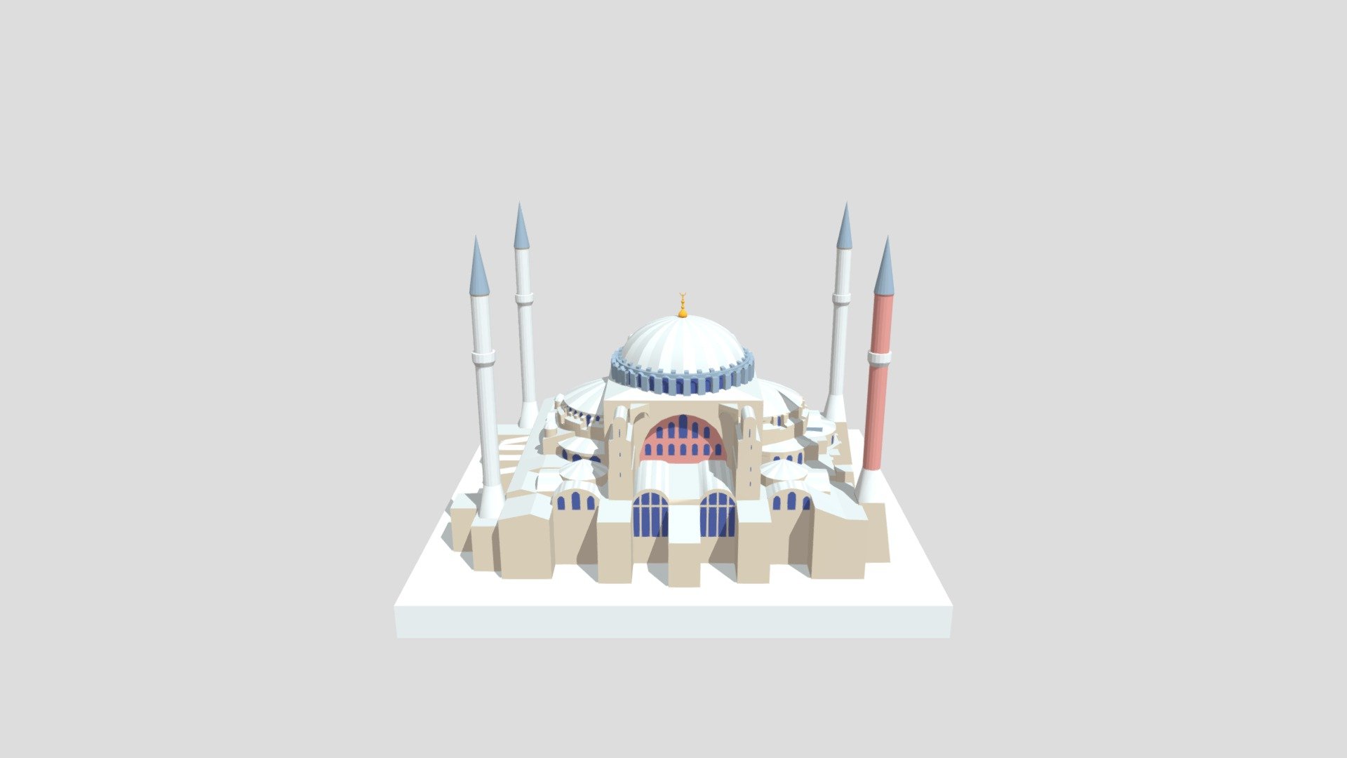 Hagia Sophia 3d Model By Meigangwen 3eed05c Sketchfab 3218