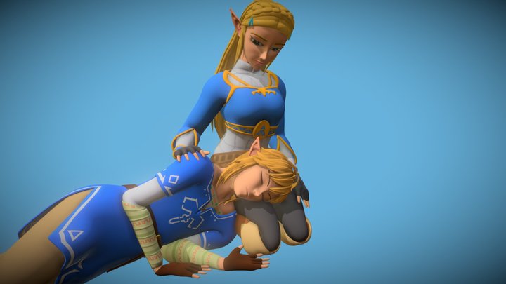 Link and Zelda - BOTW 3D Model
