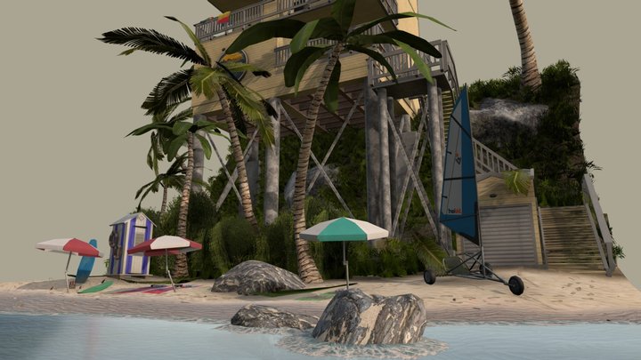 Beach Flats Diorama [DAE Final Assignment] 3D Model