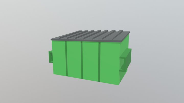 Low Poly Dumpster 3D Model