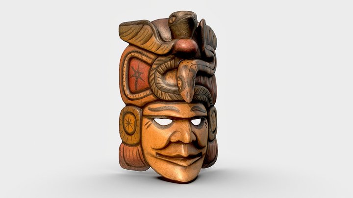 Wooden mask 3D Model