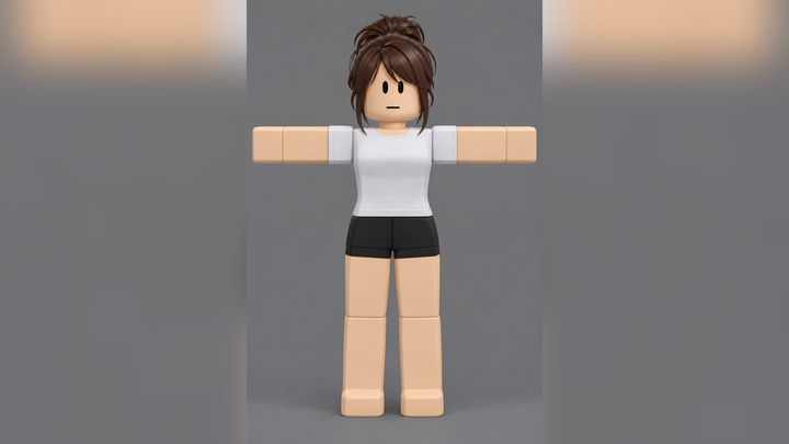 Roblox Girl R63 (Roblox) T-Pose 3D Model