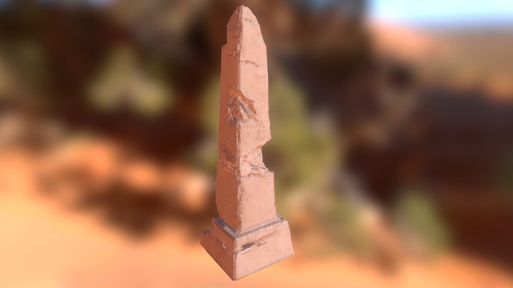 Egyptian Obelisk - Extreme Damaged 3D Model