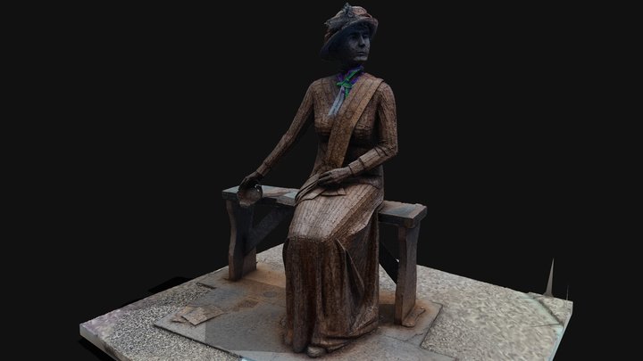 Emily Wilding Davison Statue (Morpeth) 3D Model