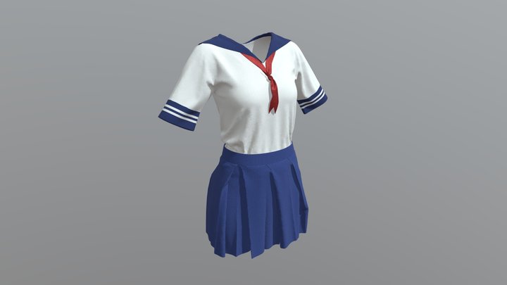 Primery School Uniform 3D Model