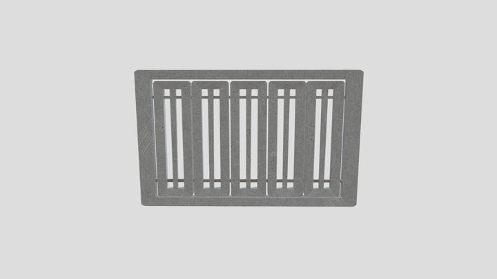 Concrete Gate 3D Model