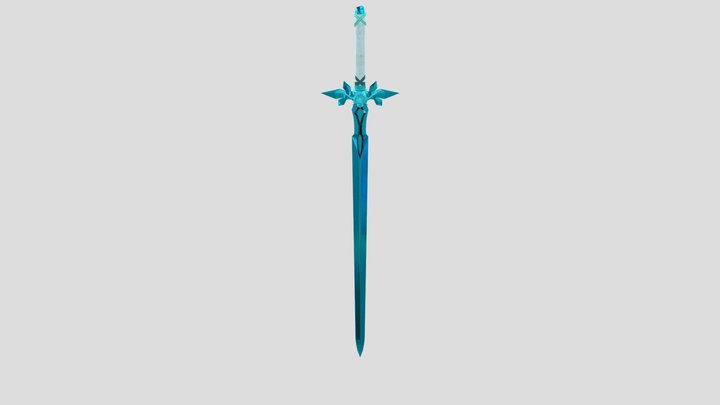 Blue Rose Sword 3D Model