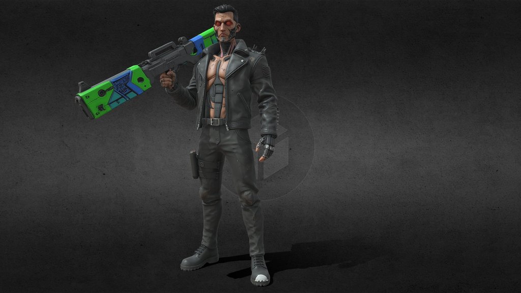Cyberpunk Character 3d Model