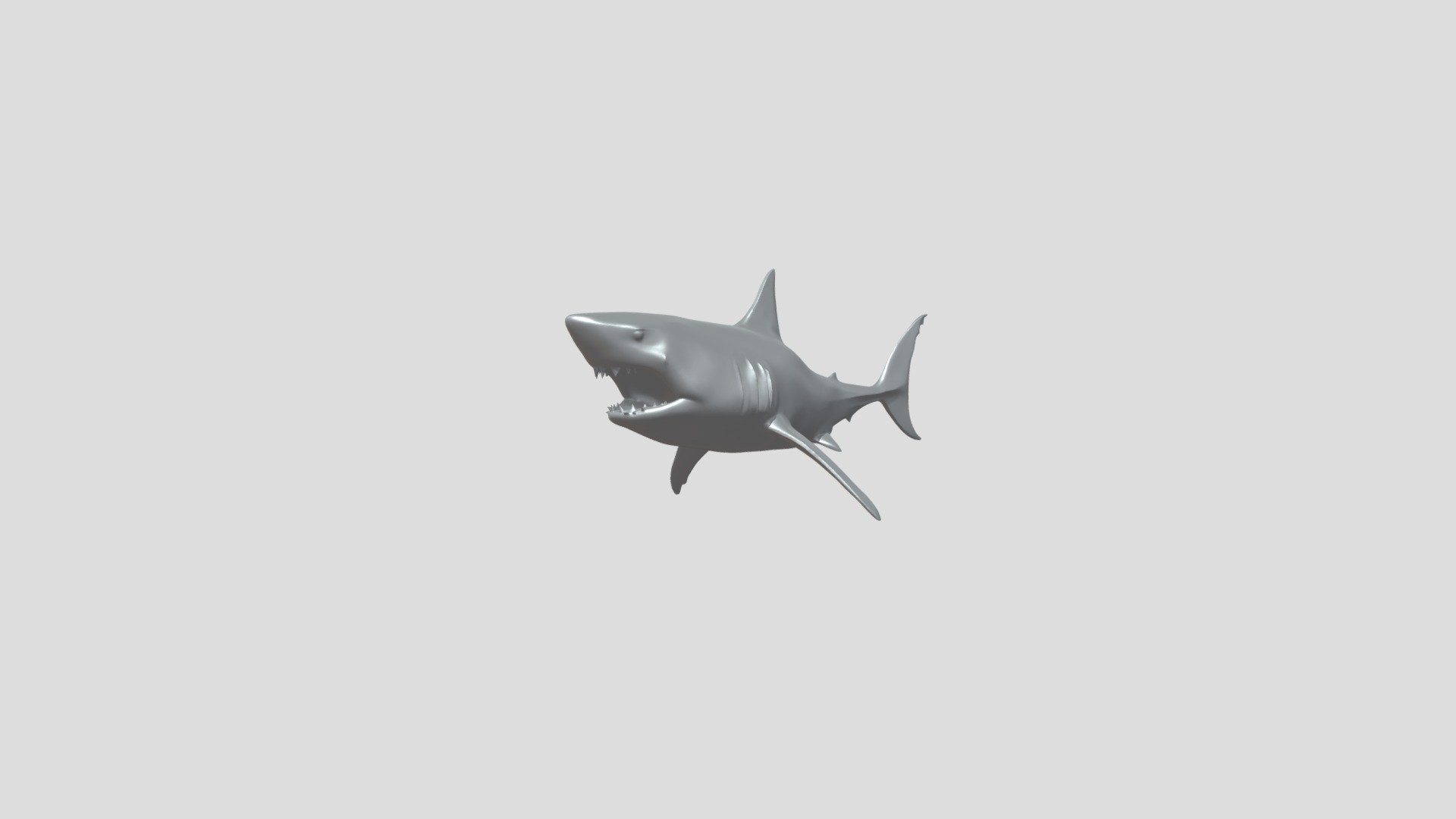 A shark with open mouth - Download Free 3D model by VoltVeigh