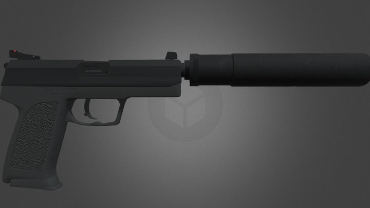 pistol hk-45 3D Model