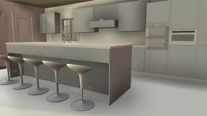 Kitchen Main 01 3D Model