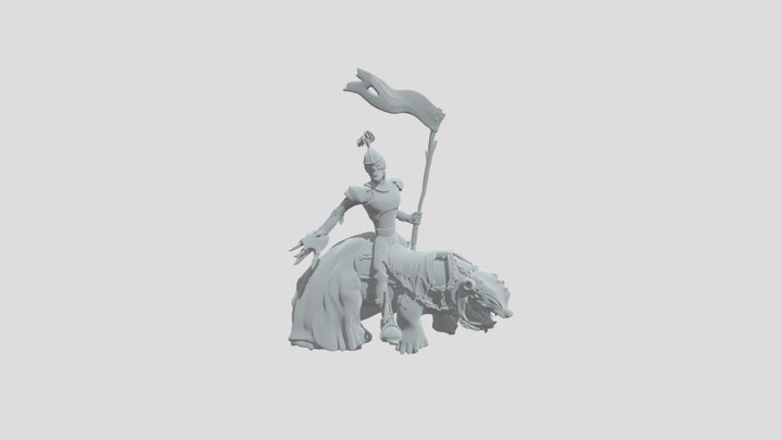 Rider of the Crimson Behemoth 3D Model