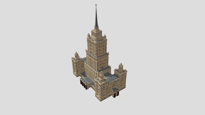 Hotel "Ukraine" Moscow 3D Model